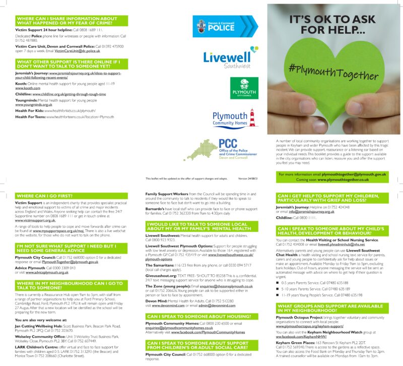 Support still available in Keyham
