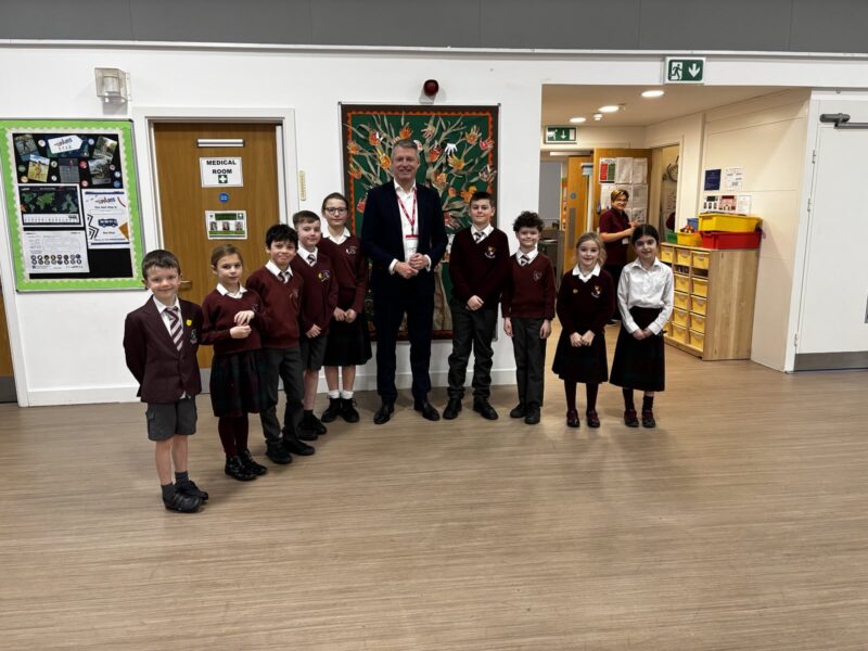 Luke Pollard MP with the school council of Kings School