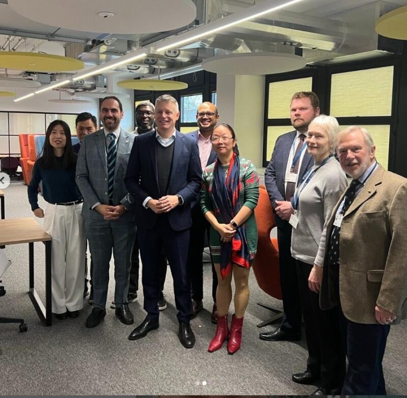 Luke Pollard MP with the Marine Transportation team based at the University of Plymouth