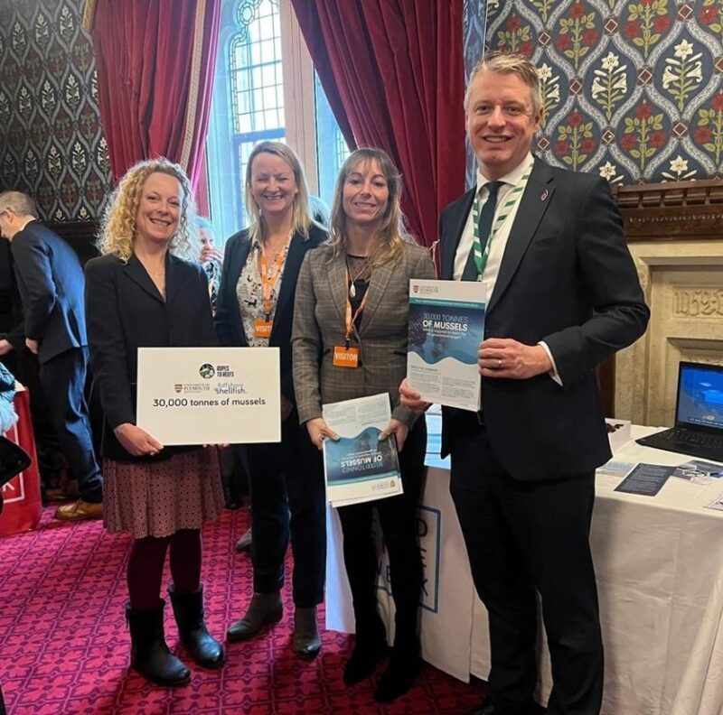 Luke with Dr Emma Sheehan, Dr Llucia Mascorda-Cabre and Amy Cartwright.