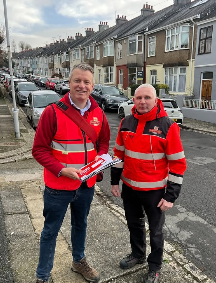 Luke with Plymouth's posties
