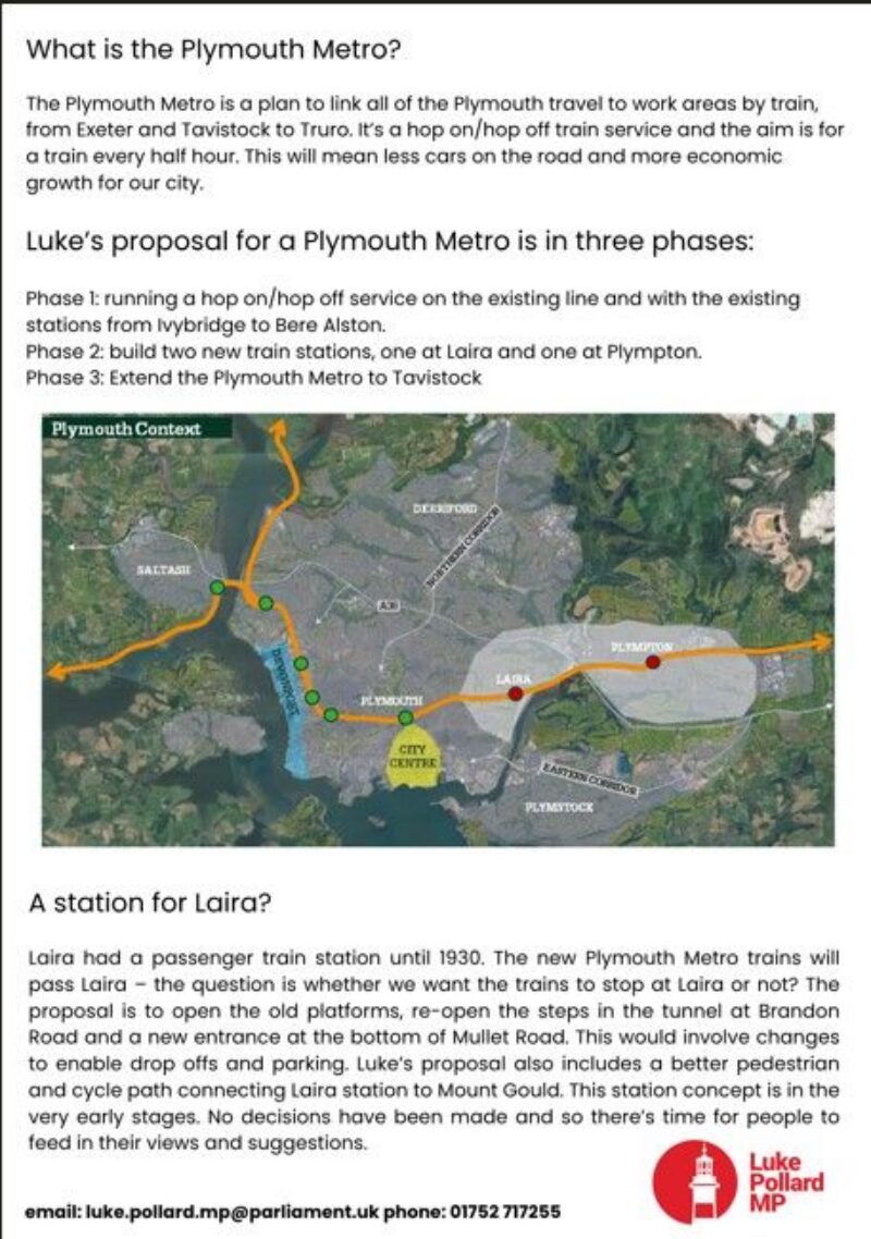 Image of handout from meeting